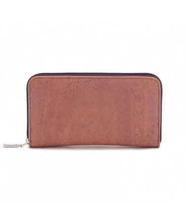 Portafoglio Donna sughero chiusura zip vegan