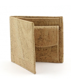 Portafoglio Uomo bifold portamonete portacarte sughero vegan