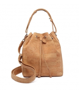 Borsa secchiello Donna sughero tracolla waterproof stringhe vegan ecologica