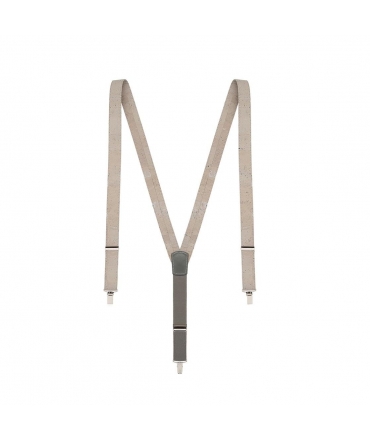 Light gray vegan pulls with elastic clip and adjustable cork braces
