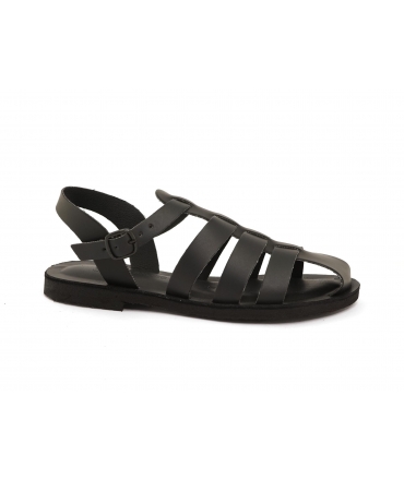 VSI ELMA Sandali chiusi vegan neri mela intreccio gabbietta scarpe vegan Made in Italy