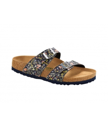 BIRKENSTOCK Sidney Hausschuhe Frau Fantasie Blumen Schnallen vegane Schuhe
