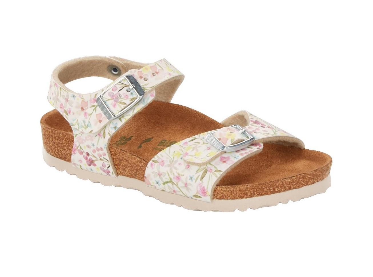 BIRKENSTOCK Rio Plain Kids Sandalo Bimba fantasia fiori fibbie vegan shoes
