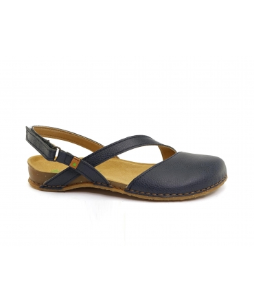 EL NATURALISTA Panglao Vegan Sandales pour femmes bout fermé bleu foncé sangle chaussures végétaliennes