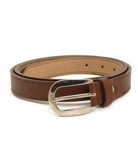 VSI ELIS Cintura vegan marrone mais fibbia argento allungata artigianale Made in Italy