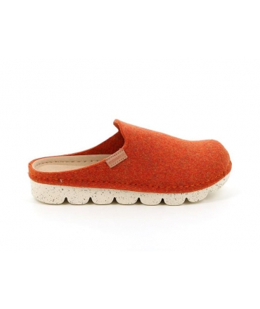 GRUNLAND VEG POFF CI2777 chaussons confort femme recyclé orange