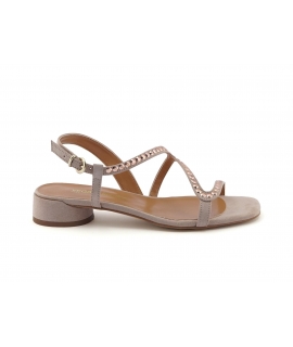VSI SAVI Women's Shoes Sandals microfiber heel strap buckle rhinestones vegan shoes Made in Italy