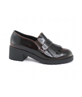 Mocasín vegano VSI RUDI con tacón de flecos Made in Italy