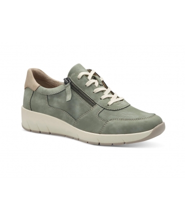 JANA sneakers vegan Donna verde salvia zeppa cerniera lacci scarpe vegan
