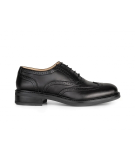 Solari Milano Oxford Brogue Damen Klassisch Vegan Schwarz Elegante Schuhe in Mais