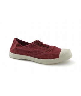 NATURAL WORLD vegan scarpe estive bordò Donna lacci Cotone Bio plantare estraibile