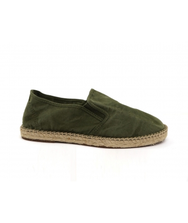 NATURAL WORLD espadrilles végétaliennes vertes pour hommes Semelle intérieure amovible en coton bio chaussures végétalienne