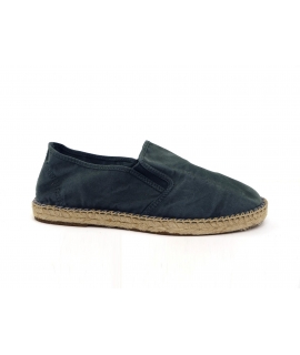 NATURAL WORLD espadrillas vegan Uomo blu Slip on Cotone Bio plantare estraibile eco