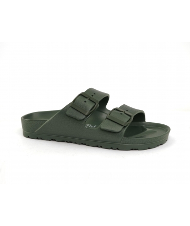 NATURAL WORLD chaussons en caoutchouc vegan sea pool kaki double bande Unisexe