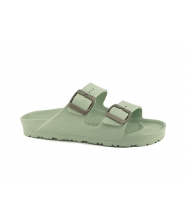 NATURAL WORLD Zapatillas de goma piscina mar veganas azules con doble banda Unisex