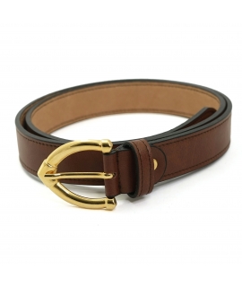 VSI ARLA Ceinture en cuir végétalien teint avec boucle pointue dorée fabriquée à la main Fabriqué en Italie