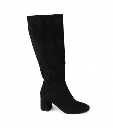 VSI ANEVA Damenschuhe Stiefel Ferse Reissverschluss Stoff Nabuk-Effekt vegane Schuhe