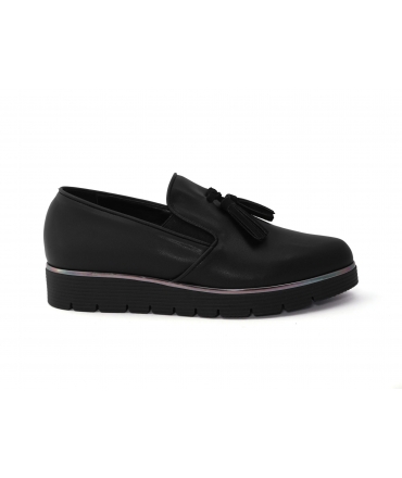 VSI SELLY Women's Shoes Moccasin wedges Biopolioli elastic tassel vegan shoes Made in Italy