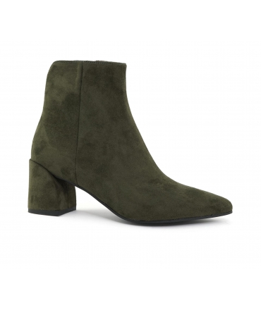 VSI GEIA Botines veganos verdes con tacón bajo Made in Italy
