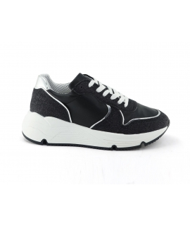 VSI GEA Black vegan sneakers woman corn wedge Made in Italy