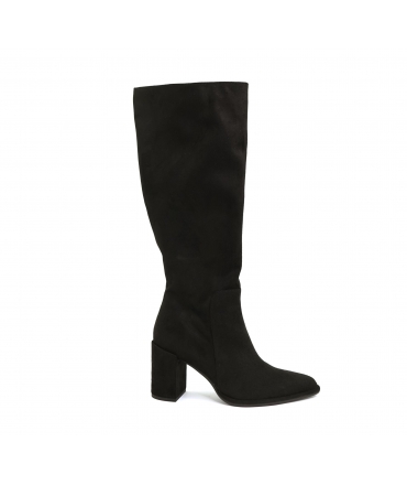 VSI NIA Stivali vegan neri donna ecologici tacco largo punta scarpe vegan Made in Italy eco