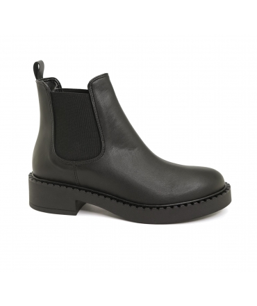VSI SEDY Chaussures végétaliennes imperméables élastiques en maïs Black Beatles Fabriquées en Italie