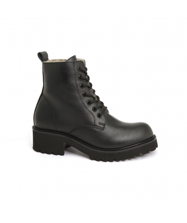 VSI NEVADA Bottes de combat rembourrées noires 7 trous fausse fourrure imperméable talon fermeture éclair chaussures végéta