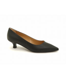 VSI SELY Schwarze vegane Pumps aus Mais, vegane Schuhe mit niedrigem Zehenbereich, hergestellt in Italien