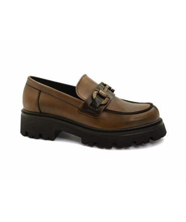 VSI ESTEL Mocassins Vegan taupe à semelle épaisse Fabriqué en Italie