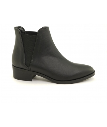 VSI EMI Botines de mujer negros maíz elástico tacón bajo zapatos veganos Made in Italy eco