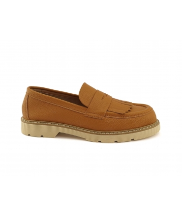 VSI ASTRY Mocasín vegano marrón college flecos scape vegan Made in Italy eco