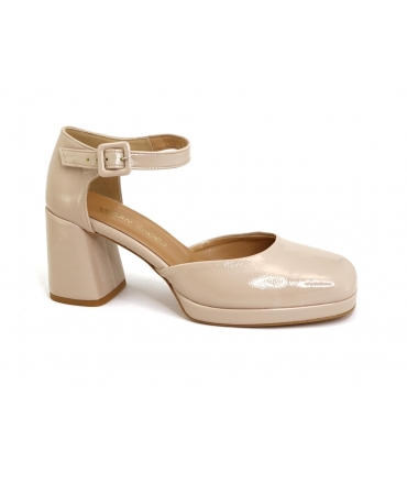 VSI MEG Decolletè plateau nude vegan lucide tacco largo Made in Italy