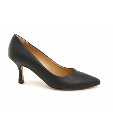 VSI DORI Schwarze vegane Pumps, Maisabsatz bis Zehen, ökologische vegane Schuhe, hergestellt in Italien