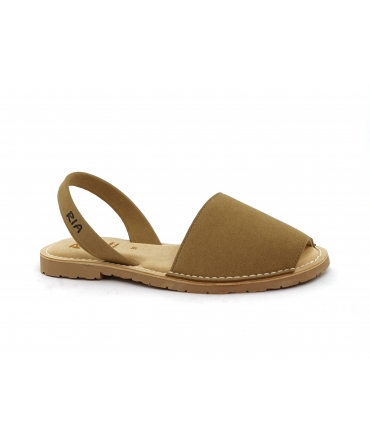 Sandalias veganas marrones para mujer RIA Minorchine con plantilla acolchada