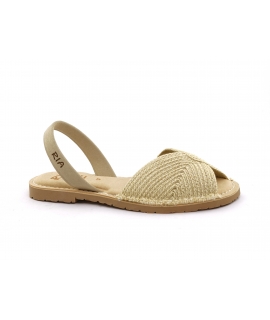 Plantilla acolchada vegana de algodón orgánico beige para mujer RIA Minorchine
