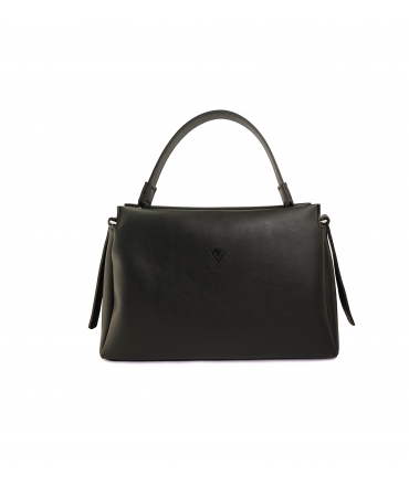 VSI SERIS Black vegan bag with removable adjustable shoulder strap made in Italy