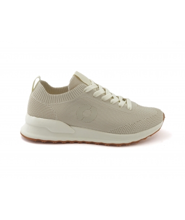 ECOALF Prinalf knit vegan sneakers blanco roto Calcetín mujer transpirable con cordones