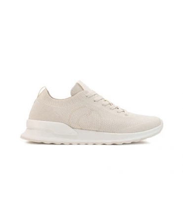 Zapatillas de deporte veganas recicladas Condeknit de ECOALF para mujer, zapatos tipo calcetín transpirables en color marfil