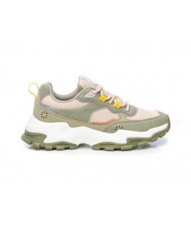 REFRESH Sneakers vegan colorate chunky verde salvia suola alta eco