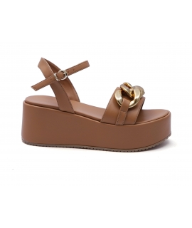 VSI AVA Chaussures pour femmes Sandales compensées à plateforme et bride à chaîne Chaussures vegan