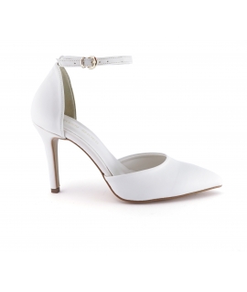 VSI ALBA Wedding Shoes Woman ivory Decollet heel strap vegan shoes Made in Italy
