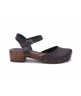 VSI KARI Schuhe Frau Sandalen Clogs Apple Clogs Holz Fersenriemen geschlossene Zehen vegane Schuhe Made in Italy