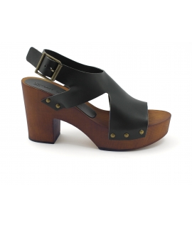 VSI ELBA Zapatos Mujer Sandalias Zuecos Apple tacón correa zapatos veganos Made in Italy
