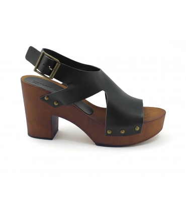 VSI ELBA Scarpe Donna Sandali Zoccoli Clogs mela tacco cinturino vegan shoes Made in Italy