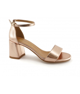 VSI ZANTE Sandali vegan rosegold Cerimonia tacco fascia cinturino Made in Italy