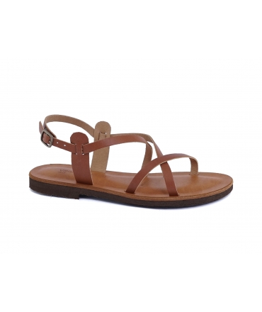 VSI MAYA Sandales vegan marron femme bride tressée pomme Made in Italy