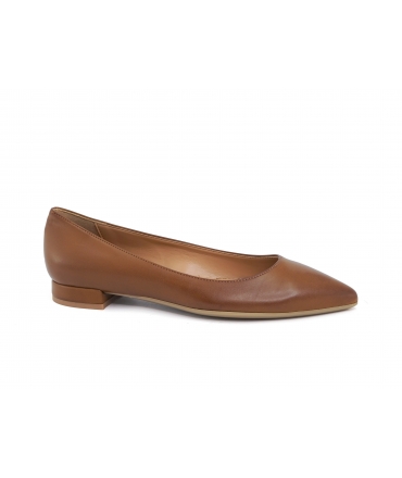 VSI VAILA Chaussures vegan marron à bout plat fabriquées en Italie