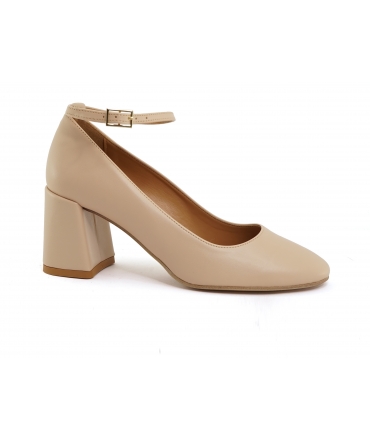 VSI CAMMI Mary Jane vegan nude round toe strap heel vegan shoes made in Italy