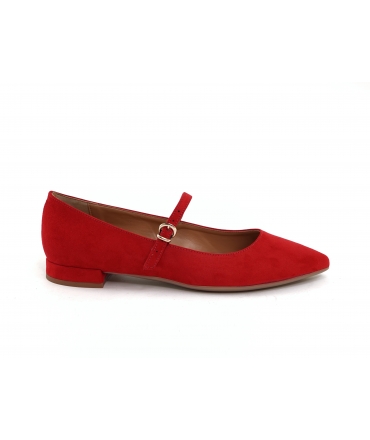 VSI POLLY Flat mary jane vegan flat red strap toe vegan shoes Made in Italy eco