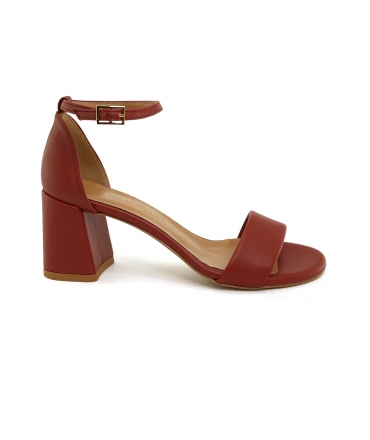 VSI ZANTE Vegane Sandalen in gebrannter Siena-Farbe Vegane Schuhe mit Fersenband Made in Italy